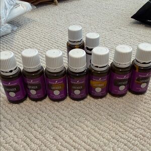 Young Living Lavender Oil Collection with Purple Labels
